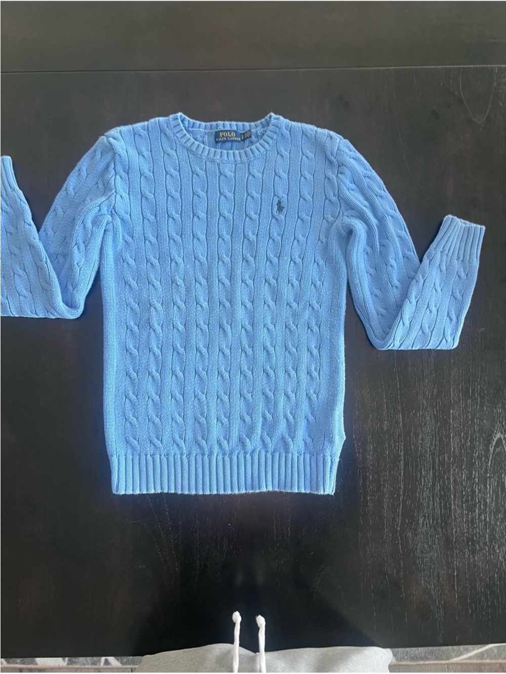 Polo Ralph Lauren | Light Blue Cable-Knit Sweater | Size S - Picture 3 of 10